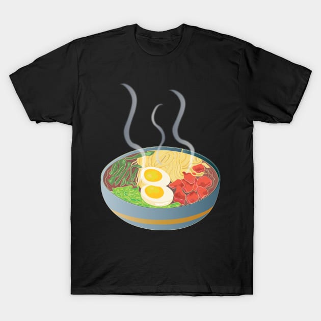 Delicious Ramen Noodles Bowl T-Shirt by Fersan